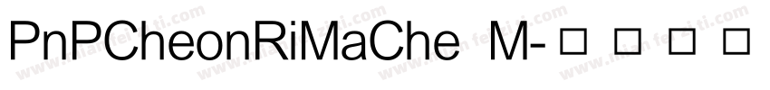PnPCheonRiMaChe M字体转换